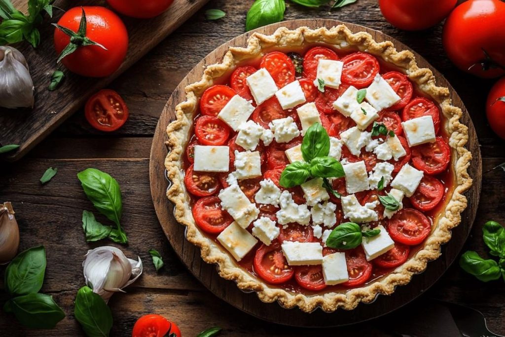 « On dirait une tarte aux fraises » : cette tarte salée tomate-feta bluffe tout le monde