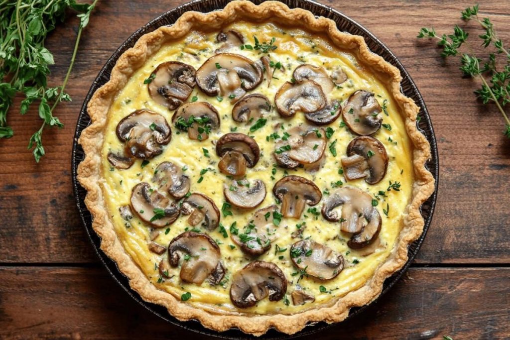 En 6 ingrédients, cuisinez la quiche aux champignons la plus savoureuse de septembre.