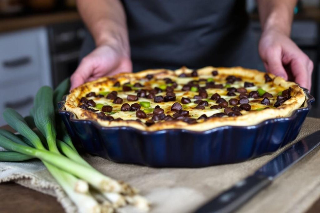 Cette quiche rustique aux poireaux et châtaignes va changer vos dîners rapides !