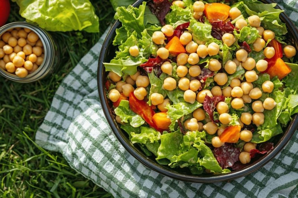 Voici la salade fraîcheur de la rentrée avec une boîte de pois chiches et sans cuisson !