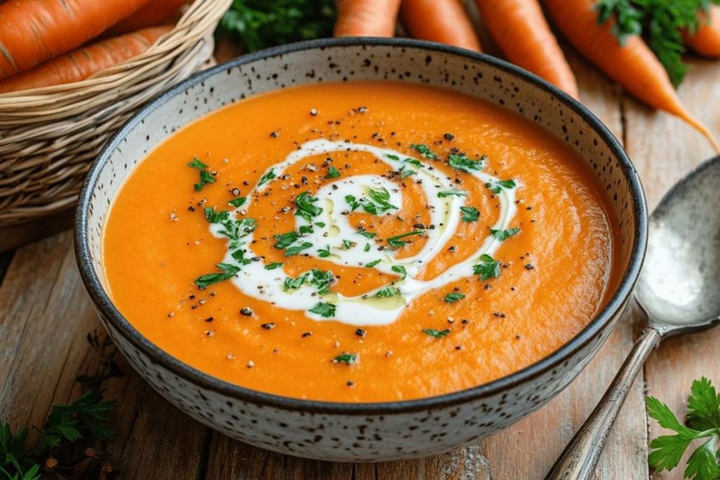 Préparez une soupe de carottes toute douce avec simplement 4 ingrédients.