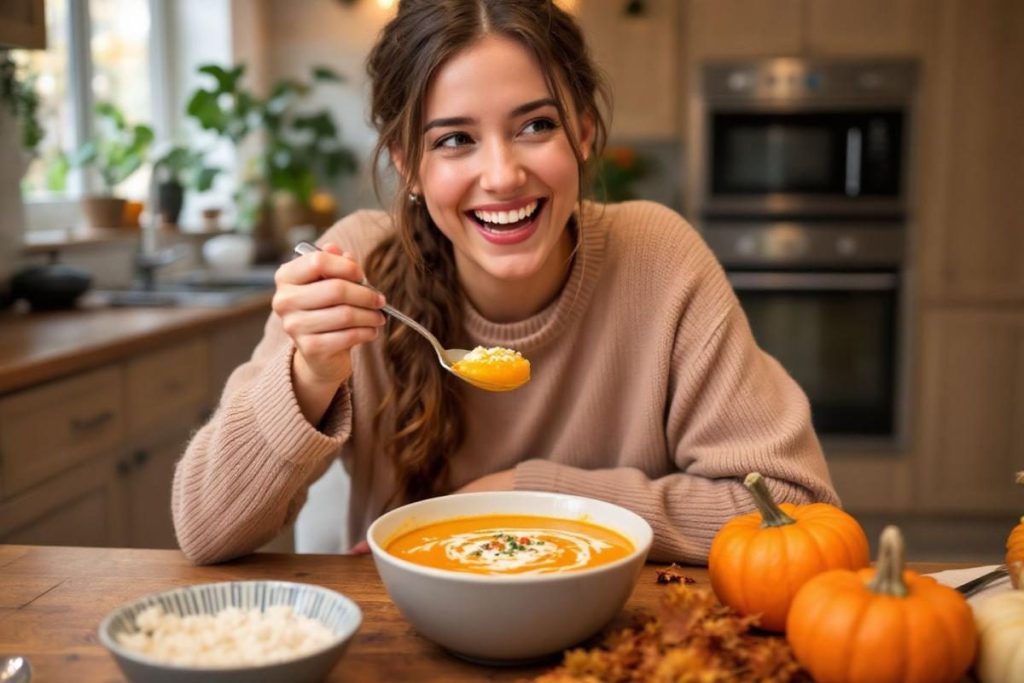 « J’ai découvert cette soupe de potimarron au gingembre et je n’arrête pas d’en refaire »