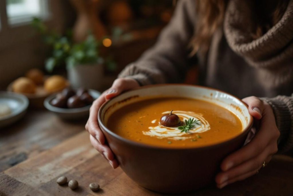 « J’ai essayé cette recette de velouté aux châtaignes et je ne peux plus m’en passer »