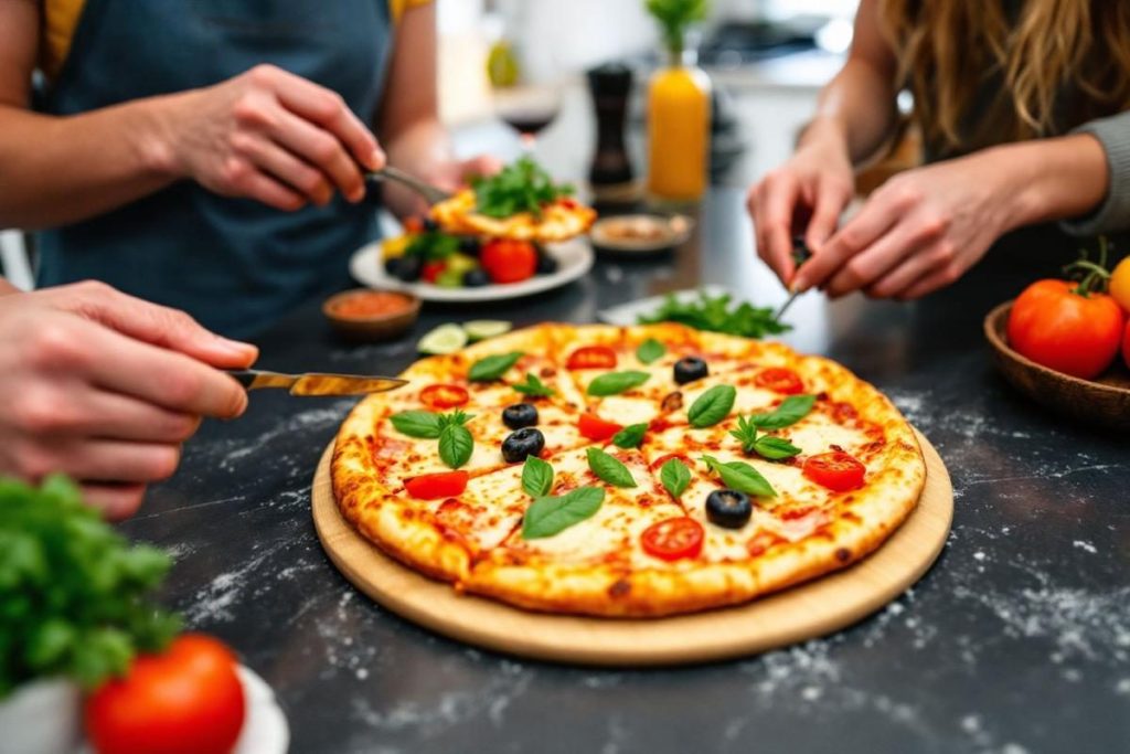 Mon dîner du vendredi incontournable : cette pizza maison est mangée par les amis avant même que je m’installe
