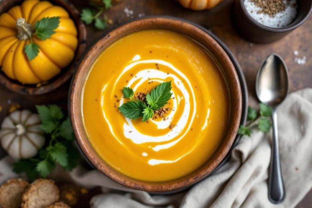 Une soupe veloutée de potimarron au lait de coco, prête en 15 minutes ? Voici le bol de douceur qu’il vous faut